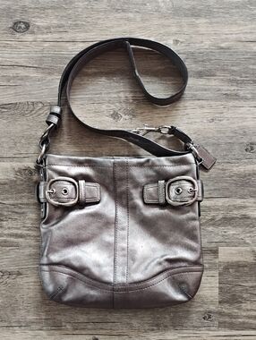 Vintage Leather Coach Crossbody Purse.